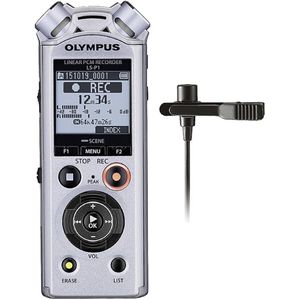 Olympus LS-P1 Lavalier Kit Digitaal dicteerapparaat Opnameduur (max.) 123 h Zilver