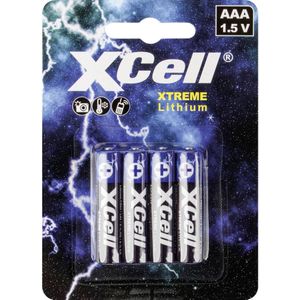 XCell XTREME FR03/L92 AAA batterij (potlood) Lithium 1.5 V 4 stuk(s)