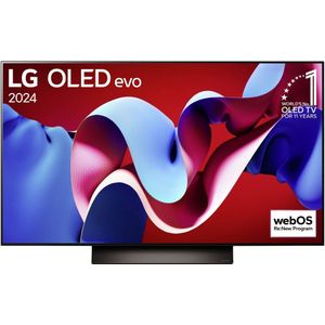 LG Electronics OLED48C47LA 4K OLED evo TV OLED-TV 121 cm 48 inch Energielabel G (A - G) CI+*, DVB-C, DVB-S2, DVB-T2, Smart TV, UHD, WiFi Zwart