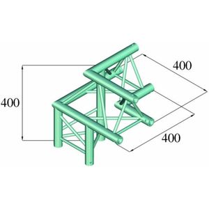 Alutruss DECOLOCK DQ3-PAL32 Driehoek truss 3-voudige hoek 90 °