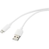 Renkforce Apple iPad/iPhone/iPod Aansluitkabel [1x USB-A 2.0 stekker - 1x Apple dock-stekker Lightning] 1.00 m Wit