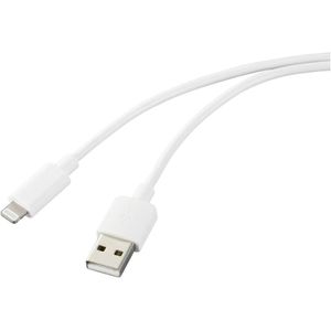 Renkforce Apple iPad/iPhone/iPod Aansluitkabel [1x USB-A 2.0 stekker - 1x Apple dock-stekker Lightning] 1.00 m Wit