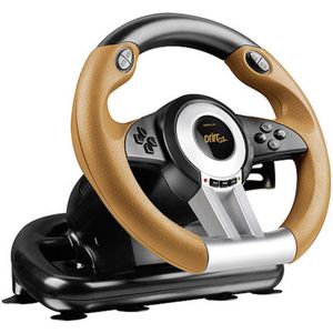 SpeedLink DRIFT O.Z. Racing Wheel Stuur USB PC Zwart, Oranje Incl. pedaal