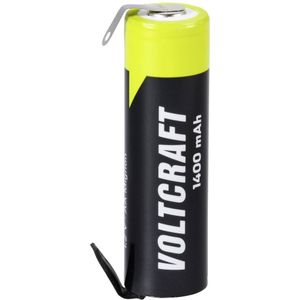 VOLTCRAFT A ULF Speciale oplaadbare batterij AA (penlite) U-soldeerlip, Geschikt voor hoge stroomsterktes NiMH 1.2 V 1400 mAh
