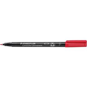 Staedtler Lumocolor permanent F DRY SAFE 318-2 Permanent marker Rood Watervast: Ja