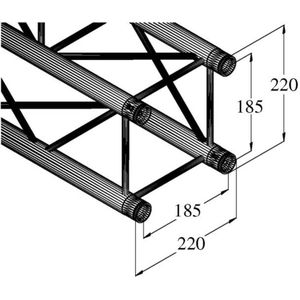 Alutruss DECOLOCK DQ4-1500 Vierkant truss 150 cm