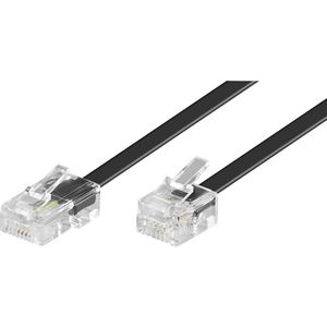 Basetech ISDN, Western Aansluitkabel [1x RJ45-stekker 8p4c - 1x RJ11-stekker 6p4c] 10.00 m Zwart