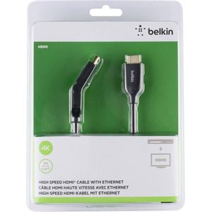 Belkin F3Y023bt2M HDMI-kabel HDMI Aansluitkabel HDMI-A-stekker, HDMI-A-stekker 2.00 m Zwart Audio Return Channel (ARC), Vergulde steekcontacten, Ultra HD-HDMI