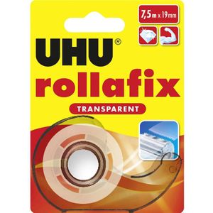 UHU rollafix TRANSPARENT 36955 Plakband Transparant (l x b) 7.5 m x 19 mm 1 stuk(s)