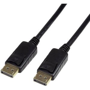 LogiLink CV0077 DisplayPort-kabel DisplayPort Aansluitkabel DisplayPort-stekker, DisplayPort-stekker 10.00 m Zwart