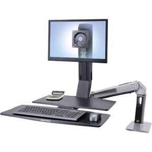 Ergotron WorkFit-A Monitor-tafelbeugel 1-voudig 25,4 cm (10) - 61,0 cm (24) Zwart, Aluminium (gepolijst) In hoogte verstelbaar, Toetsenbordhouder, Kantelbaar,