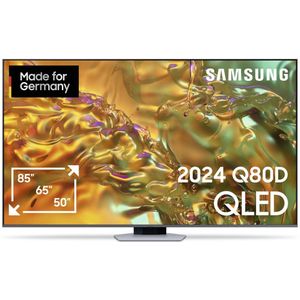 Samsung Neo QLED 4K QN80D QLED-TV 138 cm 55 inch Energielabel F (A - G) CI+*, DVB-T2 HD, WiFi, UHD, Smart TV, QLED Zwart, Zilver