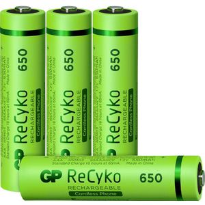 GP Batteries GPRCK65AAA570C4 Oplaadbare AAA batterij (potlood) NiMH 650 mAh 1.2 V 4 stuk(s)