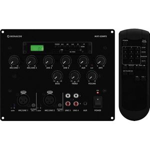 Monacor MXT-52MP3 Console-mengpaneel Aantal kanalen:6 USB-aansluiting