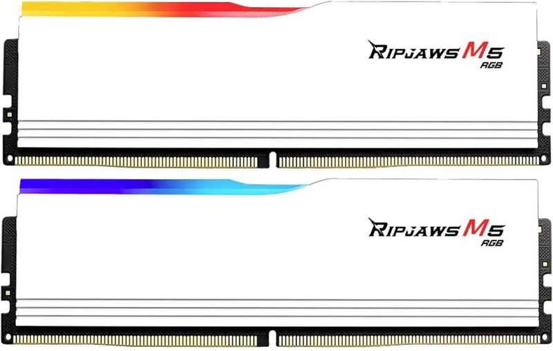 G.Skill Ripjaws M5 RGB Werkgeheugenset voor PC Retail DDR5 32 GB 2 x 16 GB Non-ECC 6000 MHz 288-pins DIMM CL36 F5-6000J3648D16GX2-RM5RW