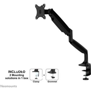 Neomounts NM-D750BLACK 1-voudig Monitor-tafelbeugel 25,4 cm (10) - 81,3 cm (32) Kantelbaar, Zwenkbaar Zwart