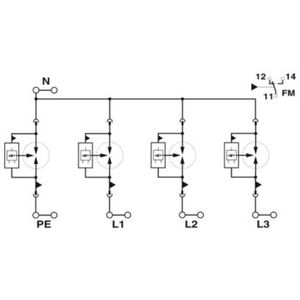 Phoenix Contact 2908264 FLT-SEC-P-T1-3S-440/35-FM Overspanningsveilige afleider 1 stuk(s)