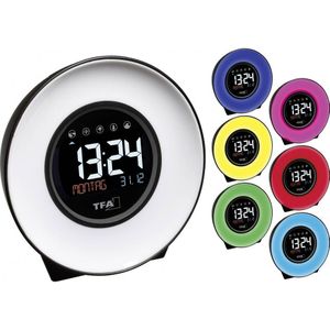TFA Dostmann 60.2023.02 Quartz Alarm clock White, Blue, Yellow, Green, Rose, Red, Light blue Alarm times 1