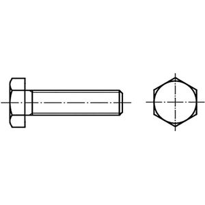 TOOLCRAFT 1064220 Zeskantbout M18 100 mm Buitenzeskant DIN 933 RVS A2 25 stuk(s)