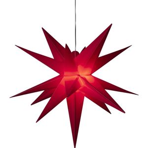 Konstsmide 5971-550 Kerstster Ster Warmwit LED Rood Energielabel: G (A - G)