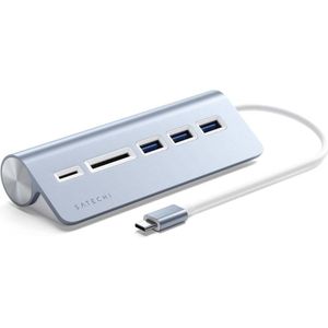 Satechi ST-TCHCRB USB-combi-hub Blauw, Zilver