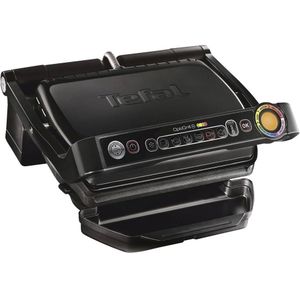 Tefal GC7128 OptiGrill+ Schwarz Contactgrill Elektrisch, Tafel Grillfunctie, Anti-aanbaklaag, Controlelampje Zwart