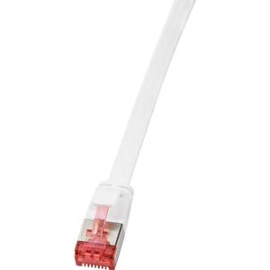 LogiLink CF2061S RJ45 Netwerkkabel, patchkabel CAT 6 U/FTP 3.00 m Wit Vergulde steekcontacten 1 stuk(s)