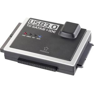 Renkforce HDD Adapter [1x USB 3.2 Gen 1 stekker A (USB 3.0) - 1x IDE-bus 40-polig, IDE-bus 44-polig, SATA-combi-stekker 15+7-polig]