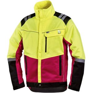 L+D worky 4112-M Bosbescherming jas comfort Maat: M Neon-geel, Rood, Zwart