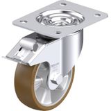 Blickle LK-ALB 125K-3-FI Plaatstalen zwenkwiel Wieldiameter: 125 mm Draagvermogen (max.): 350 kg 1 stuk(s)