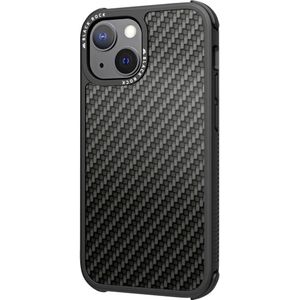 Black Rock Robust Real Carbon Cover Apple iPhone 13 Mini Zwart