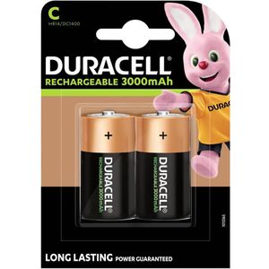 Oplaadbare C batterij (baby) Duracell PreCharged NiMH 1.2 V 3000 mAh 2 stuk(s)