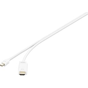 Renkforce RF-3697532 DisplayPort-kabel Mini-displayport / HDMI Adapterkabel Mini DisplayPort stekker, HDMI-A stekker 0.50 m Wit Vergulde steekcontacten