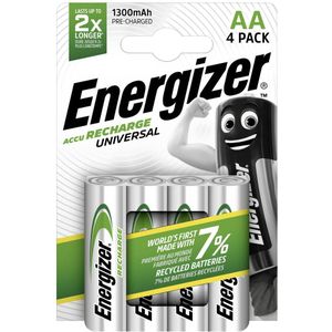 Energizer Universal HR06 Oplaadbare AA batterij (penlite) NiMH 1300 mAh 1.2 V 4 stuk(s)