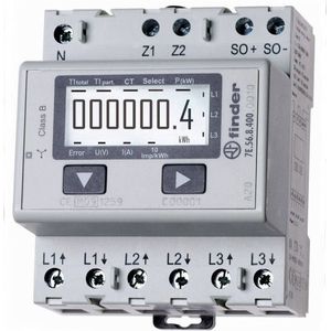 Finder 7E.56.8.400.0010 kWh-meter 3-fasen Digitaal 1500 A Conform MID: Ja 1 stuk(s)