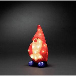 Konstsmide 6242-103 Acryl figuur Energielabel: G (A - G) Kerstman Warmwit LED Rood, Wit