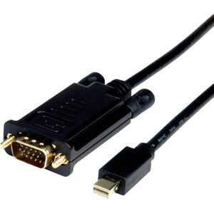 ROLINE Cable Mini DisplayPort - VGA, Mini DP M - VGA M, zwart, 5 m