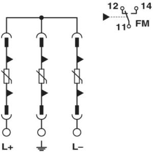 Phoenix Contact 1033725 VAL-MS 1500DC-PV/2+V-FM Overspanningsveilige afleider 1 stuk(s)