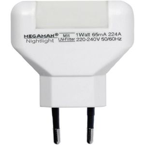 Megaman MM001 MM001 LED-nachtlamp Rechthoekig LED Warmwit Wit