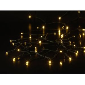 Sygonix SY-4533462 Lichtketting met batterijen Kerstboom Binnen/buiten werkt op batterijen Aantal lampen 100 SMD LED Warmwit Verlichte lengte: 9.9 m Instelbare