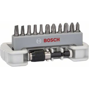 Bosch Accessories 2608522130 Bitset 12-delig Plat, Kruiskop Phillips, Kruiskop Pozidriv, Binnen-zesrond (TX)