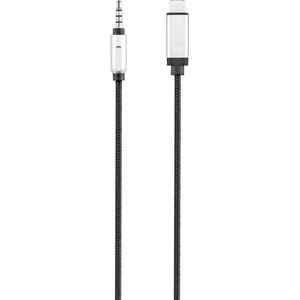 Renkforce RF-3432030 USB / Jackplug Audio Aansluitkabel [1x USB-C stekker - 1x Jackplug male 3,5 mm] 1.20 m Zwart Aluminium-stekker