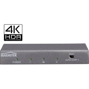 Marmitek Split 612 UHD 2.0 2 poorten HDMI-splitter 3D-weergave mogelijk, Met metalen behuizing, Ultra HD-geschikt, Met ingebouwde repeater 4096 x 2160 Pixel