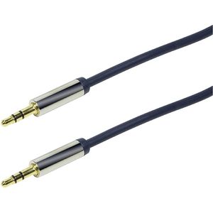 LogiLink CA10150 Jackplug Audio Aansluitkabel 1.50 m Donkerblauw (mat)