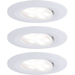 Paulmann Calla LED-inbouwlamp voor badkamer Set van 3 stuks 18 W IP65 Wit (mat)