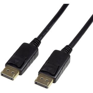 LogiLink CV0074 DisplayPort-kabel DisplayPort Aansluitkabel DisplayPort-stekker, DisplayPort-stekker 5.00 m Zwart