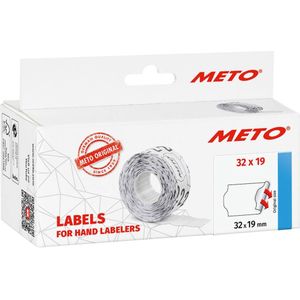 METO Prijslabels 30007368 Weer verwijderbaar Breedte etiket: 32 mm Hoogte etiket: 19 mm Wit 1 stuk(s)