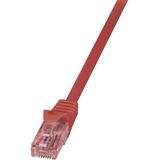 LogiLink CQ2034U RJ45 Netwerkkabel, patchkabel CAT 6 U/UTP 1.00 m Rood Vlambestendig, Snagless 1 stuk(s)