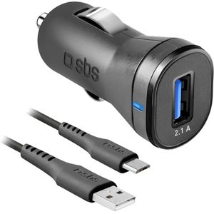 sbs mobile Auto-Ladeset mit Micro-USB USB-oplader 10 W Auto, Vrachtwagen Uitgangsstroom (max.) 2.1 A Aantal uitgangen: 2 x USB