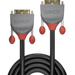 LINDY 36224 DVI-kabel DVI Aansluitkabel DVI-D 24+1-polige stekker, DVI-D 24+1-polige stekker 5.00 m Zwart
